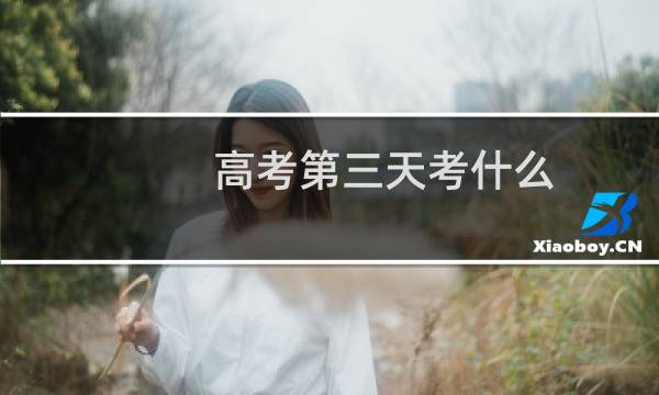 高考第三天考什么