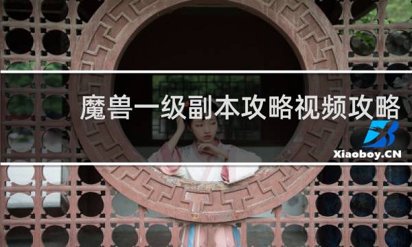 魔兽一级副本攻略视频攻略
