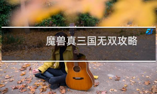 魔兽真三国无双攻略