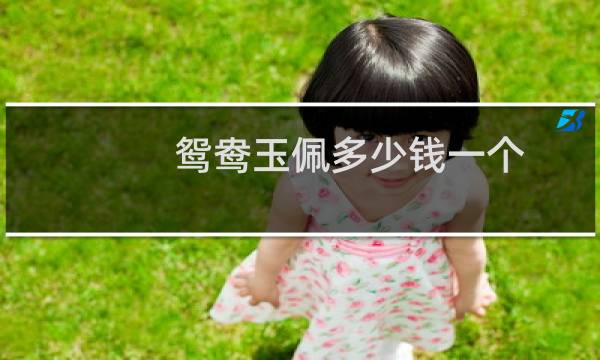 鸳鸯玉佩多少钱一个