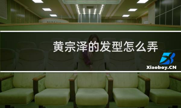 黄宗泽的发型怎么弄