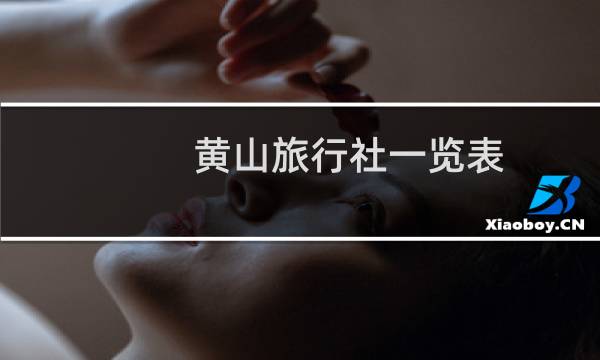 黄山旅行社一览表