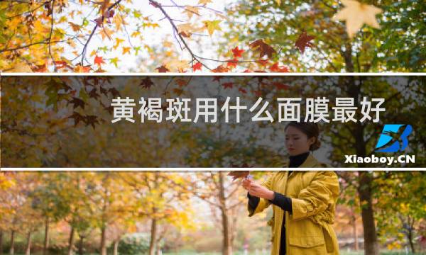 黄褐斑用什么面膜最好