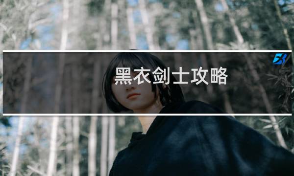 黑衣剑士攻略 ios