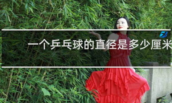 一个乒乓球的直径是多少厘米