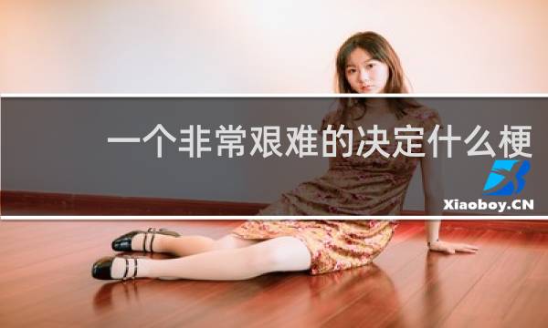 一个非常艰难的决定什么梗？一个非常艰难的决定是什么意思什么梗