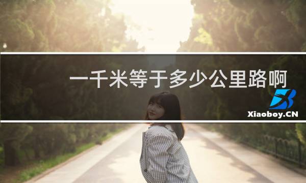 一千米等于多少公里路啊