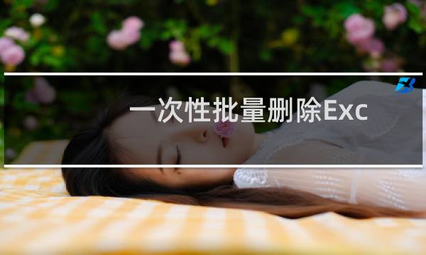 一次性批量删除Excel中的所有图片的方法