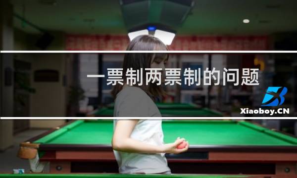 一票制两票制的问题.