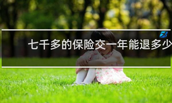 七千多的保险交一年能退多少