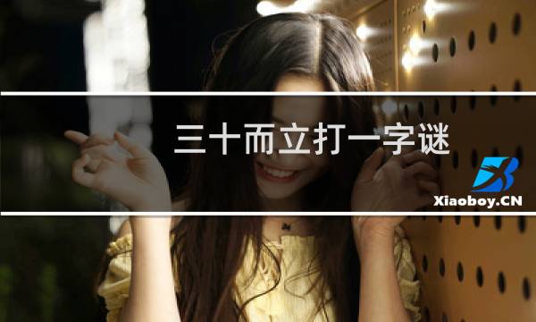 三十而立打一字谜图片