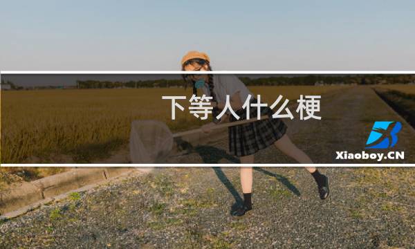 下等人什么梗