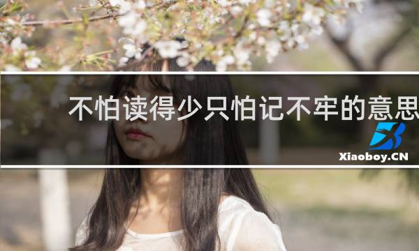 不怕读得少只怕记不牢的意思