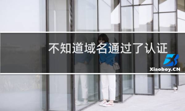 不知道域名通过了认证没有