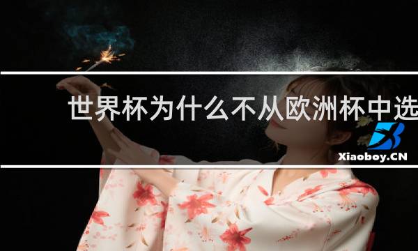 世界杯为什么不从欧洲杯中选