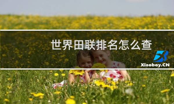 世界田联排名怎么查
