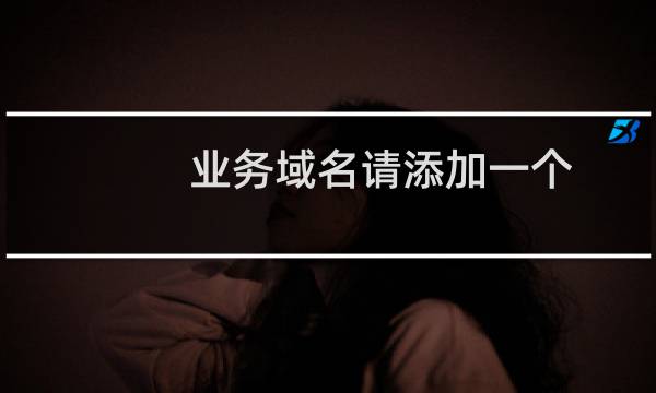 业务域名请添加一个，谢谢