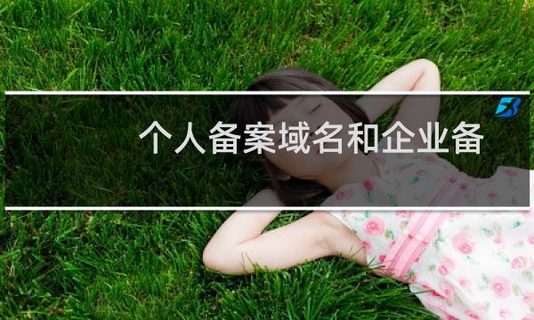 个人备案域名和企业备案域名