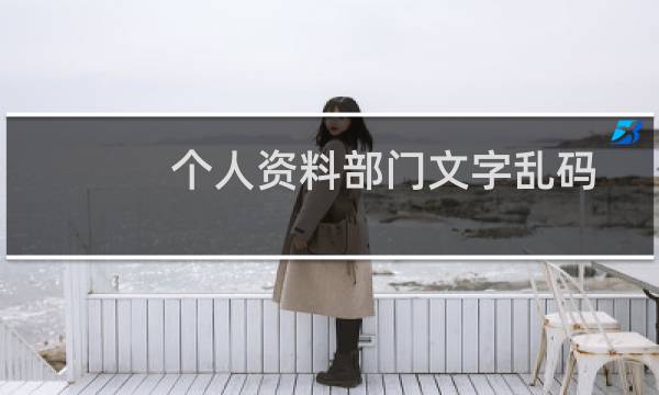 个人资料部门文字乱码了！技术人员叫我提交工单，麻烦你们看下的