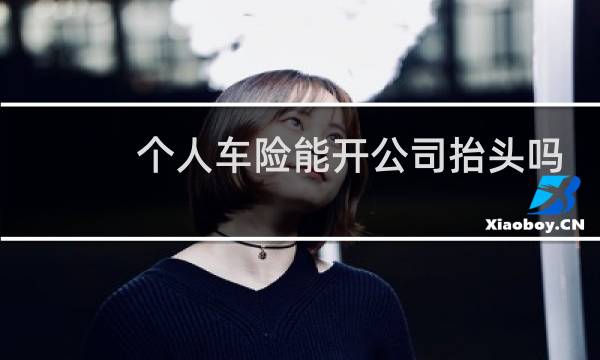 个人车险能开公司抬头吗