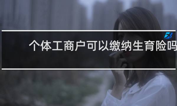 个体工商户可以缴纳生育险吗