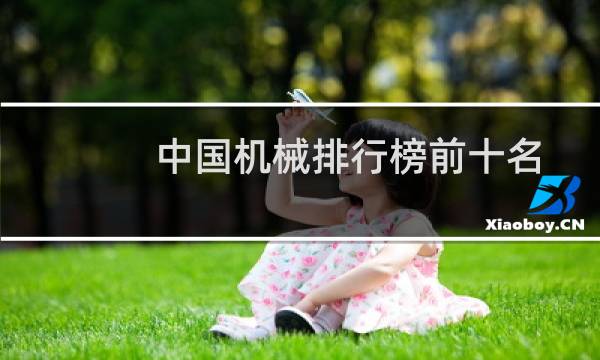 中国机械排行榜前十名