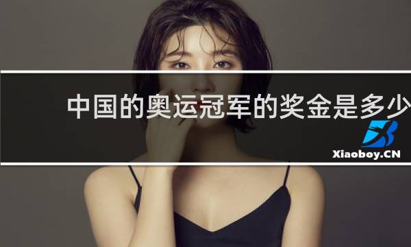 中国的奥运冠军的奖金是多少