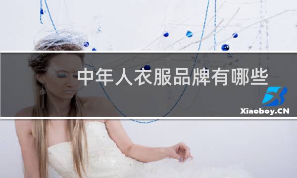 中年人衣服品牌有哪些
