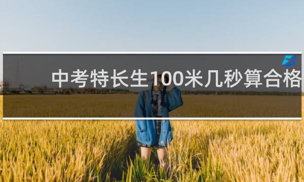 中考特长生100米几秒算合格
