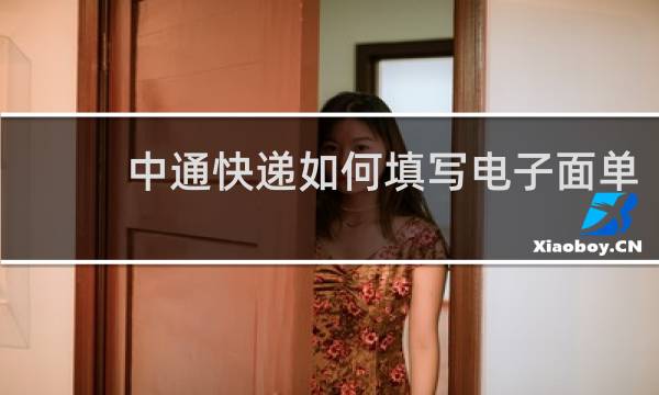 中通快递如何填写电子面单