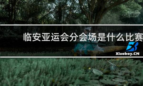 临安亚运会分会场是什么比赛