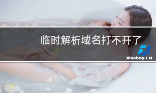 临时解析域名打不开了-其他问题