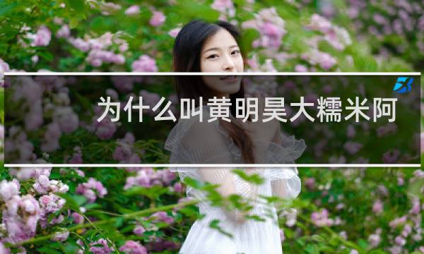 为什么叫黄明昊大糯米阿？什么梗