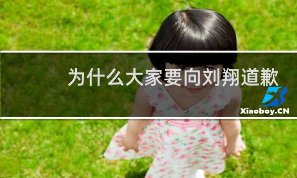 为什么大家要向刘翔道歉