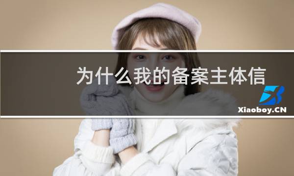 为什么我的备案主体信息都没有了