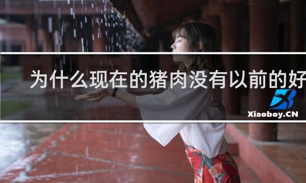 为什么现在的猪肉没有以前的好吃