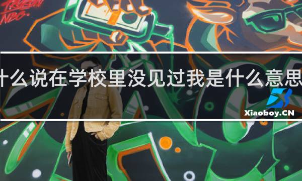 为什么说在学校里没见过我是什么意思梗什么梗