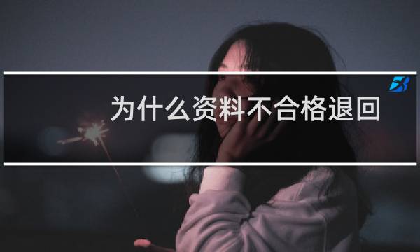 为什么资料不合格退回后还是这个状态