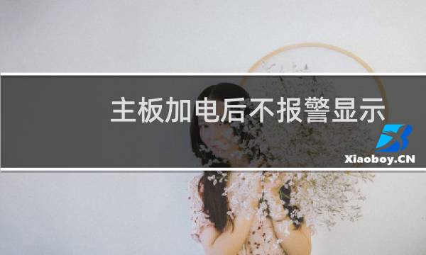主板加电后不报警显示器也不亮