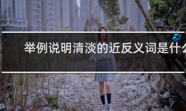 举例说明清淡的近反义词是什么