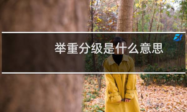 举重分级是什么意思