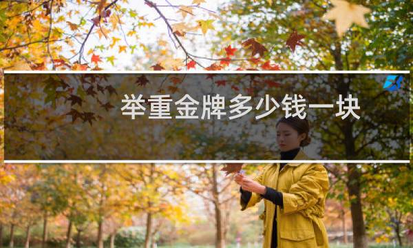 举重金牌多少钱一块