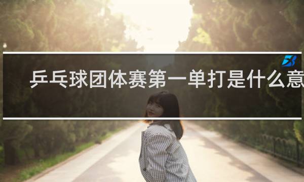 乒乓球团体赛第一单打是什么意思