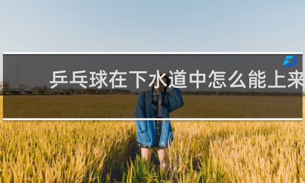 乒乓球在下水道中怎么能上来