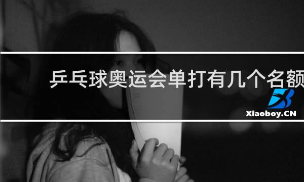 乒乓球奥运会单打有几个名额
