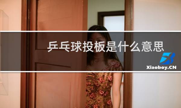 乒乓球投板是什么意思