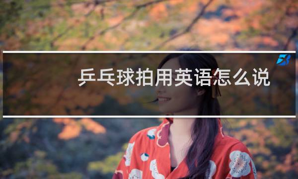 乒乓球拍用英语怎么说