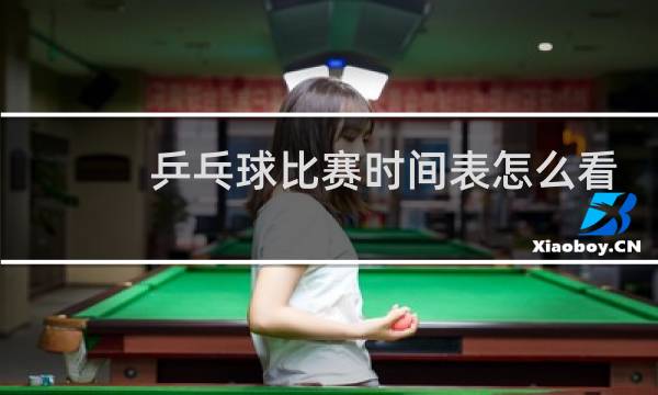 乒乓球比赛时间表怎么看