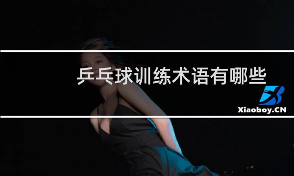 乒乓球训练术语有哪些