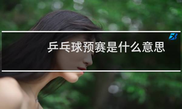 乒乓球预赛是什么意思